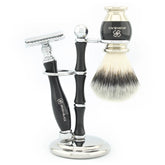 OBH Shaving Range Double Edge Safety Razor for Men - Silver Synthetic